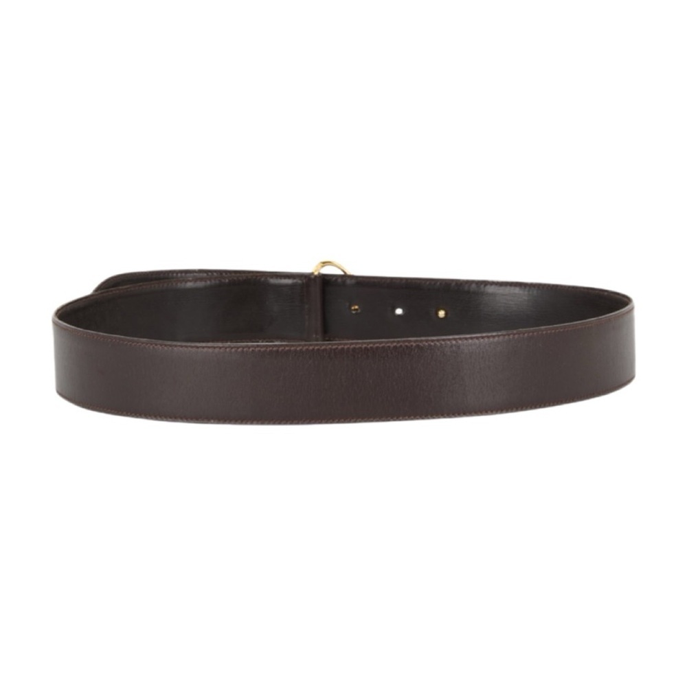 Gucci GG Cross Monogram Matte Brown Buckle Belt Logo Size 70/28 - Picture 2 of 4